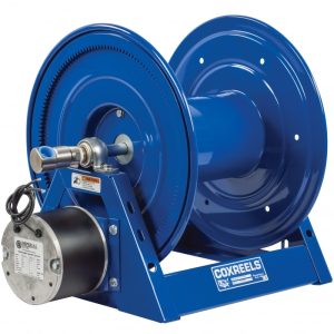 Coxreels Compressed Air #4 Gast Motor Rewind Hose Reel: 3/4" I.D., 100' hose capacity, less hose, 5000 PSI Model HP1125-5-100-A