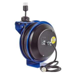 Coxreels Safety Series Spring Rewind Power Cord Reel: Single Industrial Receptacle, 50' cord, 12 AWG Model EZ-PC13-5012-A - Image 4