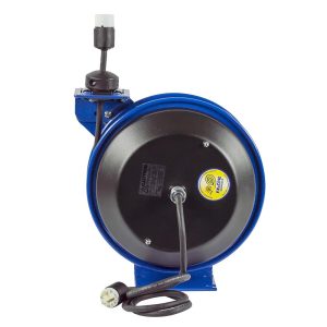 Coxreels Safety Series Spring Rewind Power Cord Reel: Single Industrial Receptacle, 50' cord, 12 AWG Model EZ-PC13-5012-A - Image 2