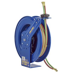 Coxreels Safety Series Dual Hose Spring Rewind Hose Reel for oxy-acetylene: 1/4" I.D., 100' hose, 200 PSI Model EZ-SHW-1100