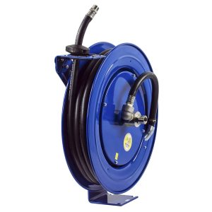 Coxreels DEF Heavy Duty Spring Rewind Hose Reel, EZ-Coil safety system equipped, 1/2" I.D., 50' DEF hose, low pressure, 300 PSI Model EZ-SHL-450-BBX