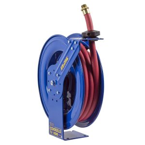 Coxreels Heavy Duty Spring Rewind Hose Reel for fuel: EZ-Coil safety system equipped, 3/4" I.D., 25' Fueling Hose, 300 PSI Model EZ-SHF-525