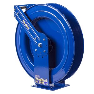 Coxreels Safety Series Spring Rewind Dual Pedestal Hose Reel for breathing air & clean fluids: 3/8" I.D., 100' hose capacity, less hose, 6000 PSI Model EZ-TBHL-3100 - Image 1