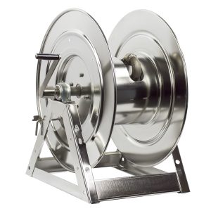 Coxreels Stainless Steel Hydraulic Rewind Hose Reel: 1" I.D., 100' hose capacity, less hose, 3000 PSI Model 1175-6-100-H-SP