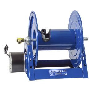 Coxreels Compressed Air #6 Gast Motor Rewind Hose Reel: 1/2" I.D., 100' hose capacity, less hose, 3000 PSI Model 1125-4-100-AB