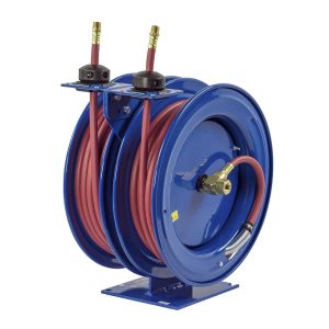Coxreels Dual Purpose Spring Rewind Hose Reel for air/water/oil: 1/2" I.D., 25' hose each, 3000 PSI Model C-MP-425-425 - Image 4