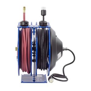 Coxreels Dual Purpose Electric/Air Spring Rewind Reels: 50' 3/8" I.D. hose, 300 PSI; Less cord & accessory, 50' cord capacity, 16 AWG Model C-L350L-5016L-X - Image 1