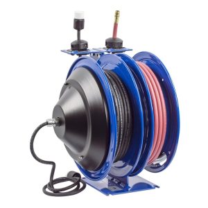 Coxreels Dual Purpose Electric/Air Spring Rewind Reels: 50' 3/8" I.D. hose, 300 PSI; Less cord & accessory, 50' cord capacity, 16 AWG Model C-L350L-5016L-X - Image 7