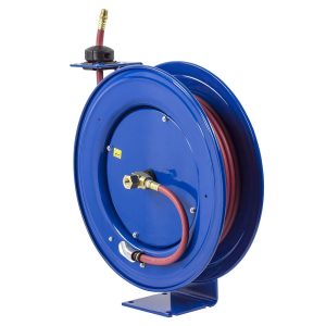Coxreels Heavy Duty Spring Rewind Hose Reel for grease/hydraulic oil: 1/4" I.D., 40' hose capacity, less hose, 5000 PSI Model HPL-N-140