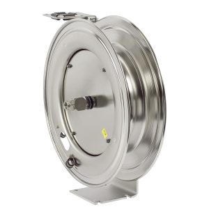 Coxreels Stainless Steel Spring Rewind Hose Reel: 1/2" I.D., 50' hose capacity, less hose, 300 PSI Model SHL-N-450-SS