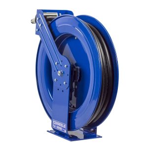 Coxreels DEF Supreme Duty Spring Rewind Hose Reel, EZ-Coil safety system equipped, 1/2" I.D., 50' less hose, low pressure, 300 PSI Model EZ-TSHL-450-BBX