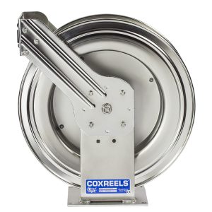 Coxreels Stainless Steel Spring Rewind Hose Reel: 3/4" I.D., 50' hose capacity, less hose, 300 PSI Model TSHL-N-550-SS - Image 2