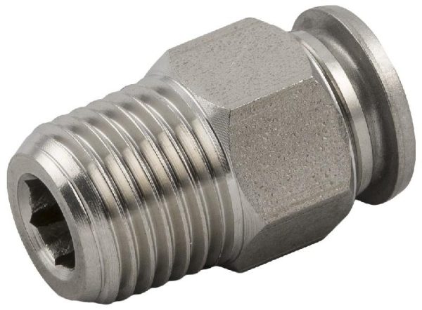 Aignep SS (FKM Seal) Straight Male - 60000/60005