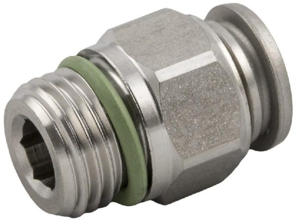 Aignep SS (FKM Seal) Straight Male - 60020