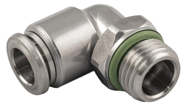 Aignep SS (FKM Seal) Male Swivel Elbow BSPP- 60115