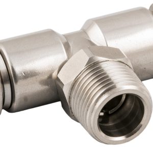 Aignep SS (FKM Seal) Orienting Tee Male Taper Center Leg - 60211X