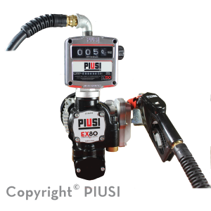 PIUSI EX80CD 120V 20GPM UL FUEL BASIC+ Kit (Auto Noz+Hose) continuous duty PART F00391410