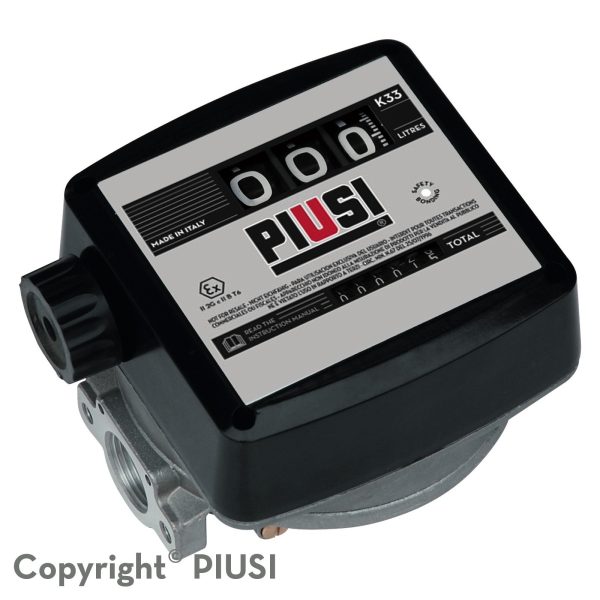 PIUSI K33 ATEX VER. A MECH. METER GALLON 1"NPT PART F0057051A
