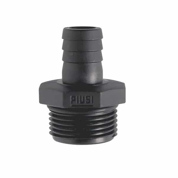 PIUSI HOSETAIL STRAIGHT 1"BSP-M to 3/4" BARB PART F15522000